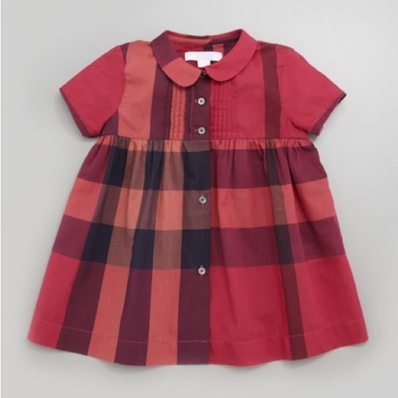 Burberry
Peter-Pan-Collar Check Dress, Claret Pink,18 Months - Picture 1 of 3